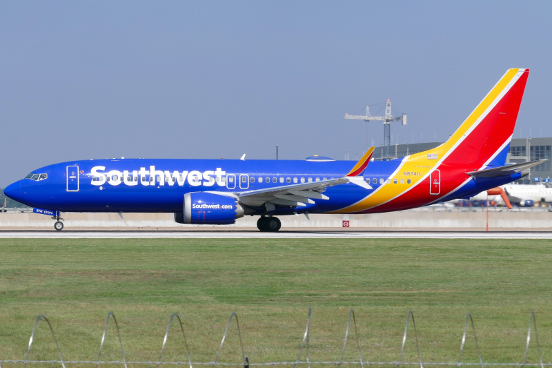 Photo of N8741L - Southwest Airlines Boeing 737 MAX 8 at AUS on AeroXplorer Aviation Database