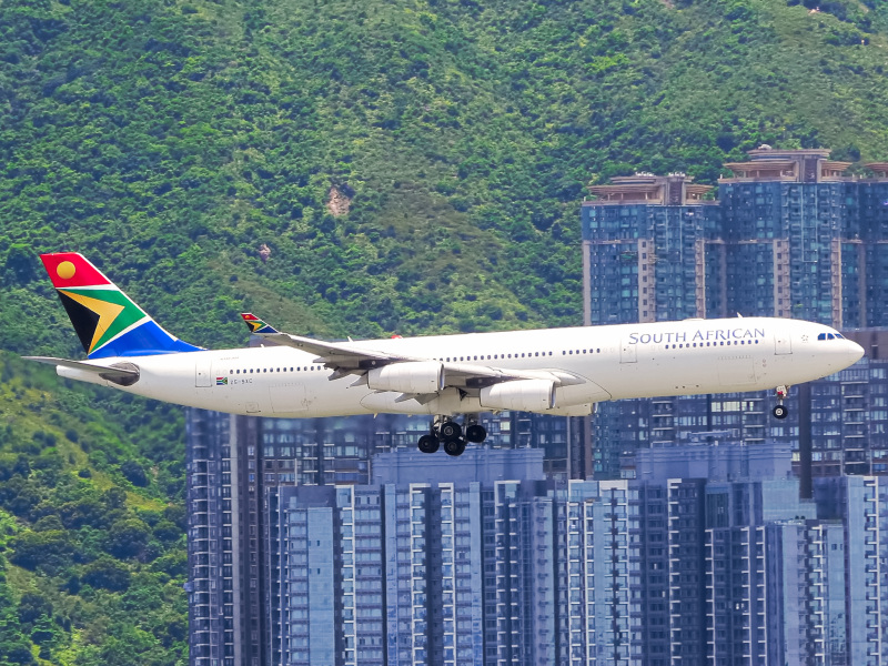 Photo of ZS-SXC - South African Airways Airbus A340-300 at HKG on AeroXplorer Aviation Database