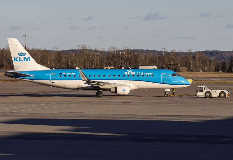 Photo of PH-EXR - KLM CityHopper Embraer E175 at TRF on AeroXplorer Aviation Database