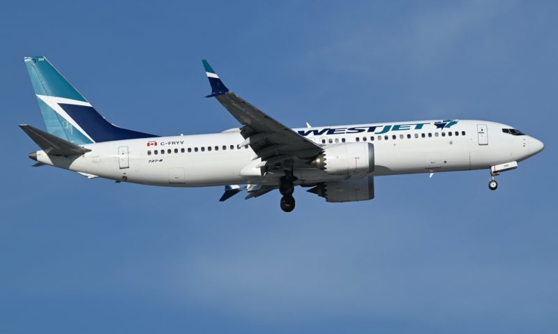 Photo of C-FRYV - WestJet Boeing 737 MAX 8 at MCO on AeroXplorer Aviation Database