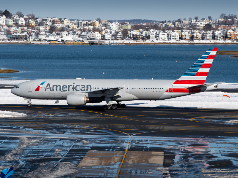 Photo of N787AL - American Airlines  Boeing 777-200ER at BOS on AeroXplorer Aviation Database