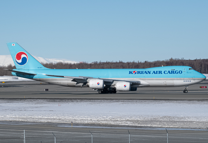 Photo of HL7617 - Korean Air Cargo Boeing 747-8F at ANC on AeroXplorer Aviation Database