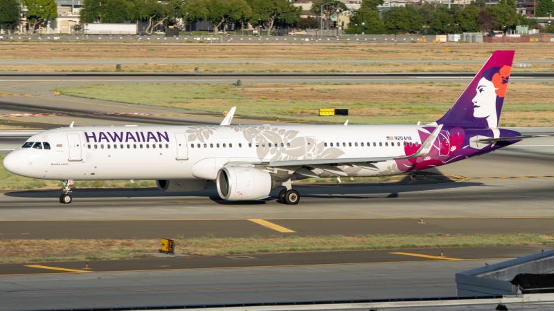 Photo of N204HA - Hawaiian Airlines Airbus A321NEO at SJC on AeroXplorer Aviation Database