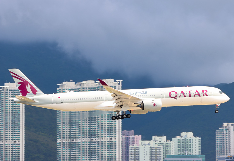 Photo of A7-ANI - Qatar Airways Airbus A350-1000 at HKG on AeroXplorer Aviation Database