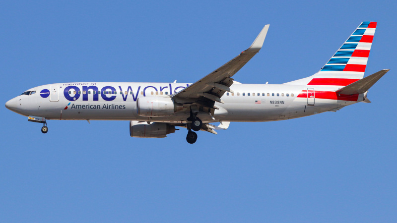 Photo of N838NN - American Airlines Boeing 737-800 at LAS on AeroXplorer Aviation Database