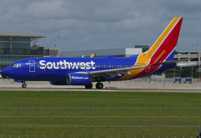 Photo of N744SW - Southwest Airlines Boeing 737-700 at AUS on AeroXplorer Aviation Database