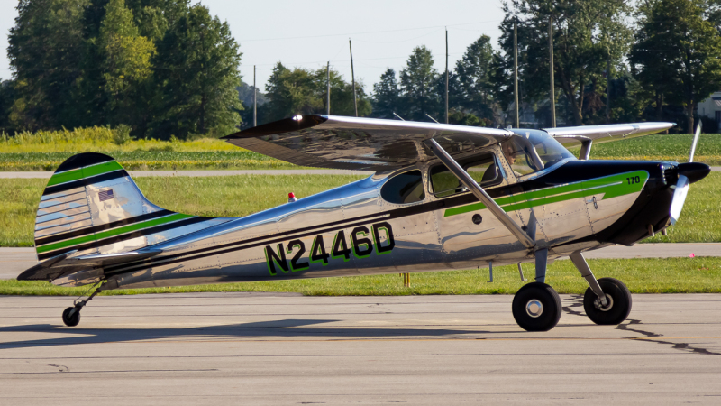 Photo of N2446D - PRIVATE Cessna 170 at DLZ on AeroXplorer Aviation Database