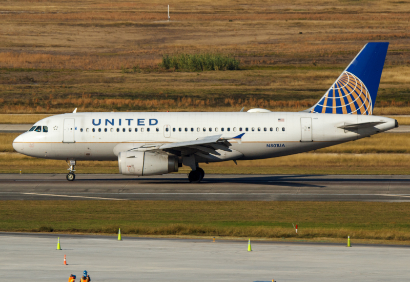 Photo of N801UA - United Airlines Airbus A319 at IAH on AeroXplorer Aviation Database