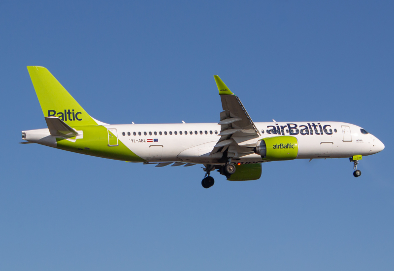 Photo of YL-ABL - Air Baltic Airbus A220-300 at HEL on AeroXplorer Aviation Database