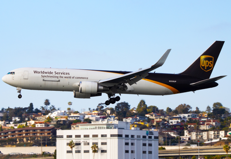 Photo of N358UP - United Parcel Service Boeing 767-300F at SAN on AeroXplorer Aviation Database