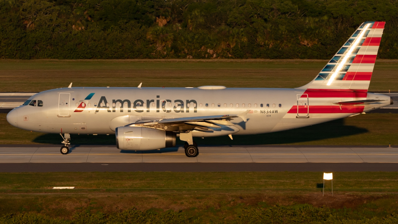 Photo of N834AW - American Airlines Airbus A319 at TPA on AeroXplorer Aviation Database