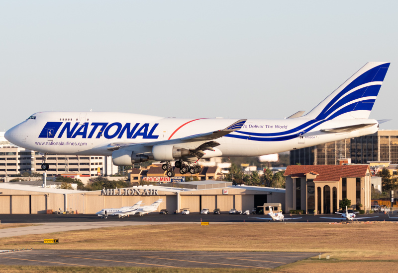 Photo of N702CA - National Airlines Boeing 747-400F at SAT on AeroXplorer Aviation Database