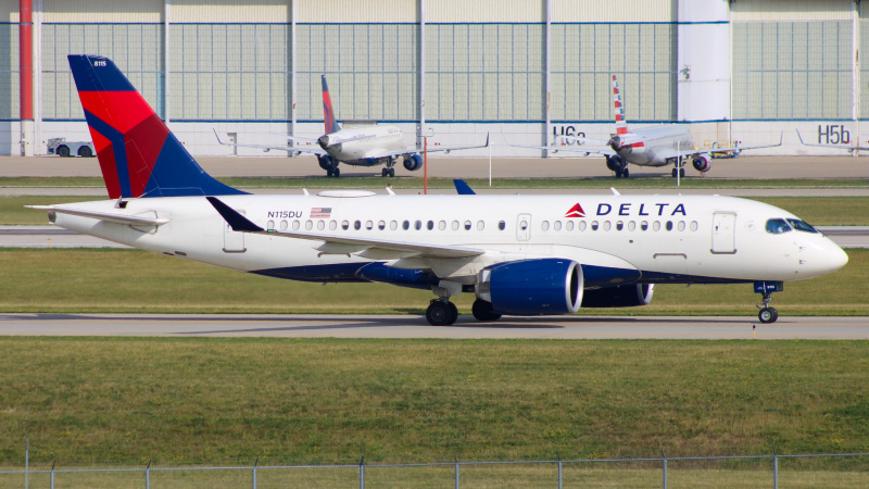 Photo of N115DU - Delta Airlines Airbus A220-100 at IND on AeroXplorer Aviation Database