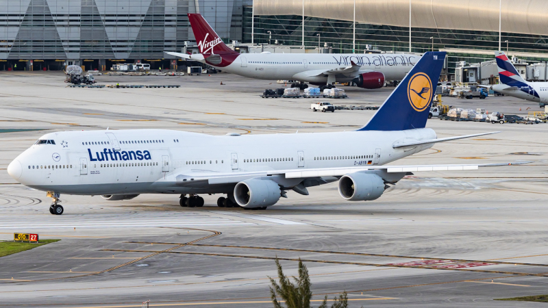 Photo of D-ABYN - Lufthansa Boeing 747-8i at MIA on AeroXplorer Aviation Database