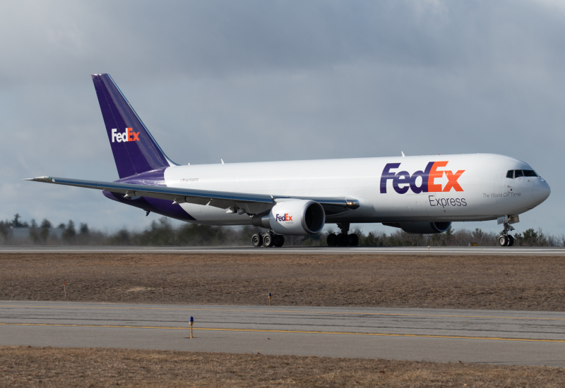 Photo of N199FE - FedEx Boeing 767-300F at MHT on AeroXplorer Aviation Database