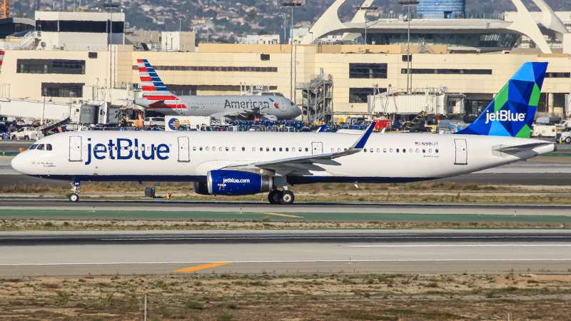 Photo of N981JT - JetBlue Airways Airbus A321-200 at LAX on AeroXplorer Aviation Database