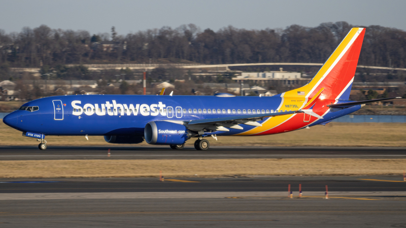 Photo of N8735L - Southwest Airlines Boeing 737 MAX 8 at DCA on AeroXplorer Aviation Database