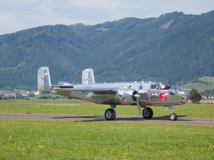 Photo of N6123C - Red Bull  North American B-25 Mitchell at LOXZ on AeroXplorer Aviation Database