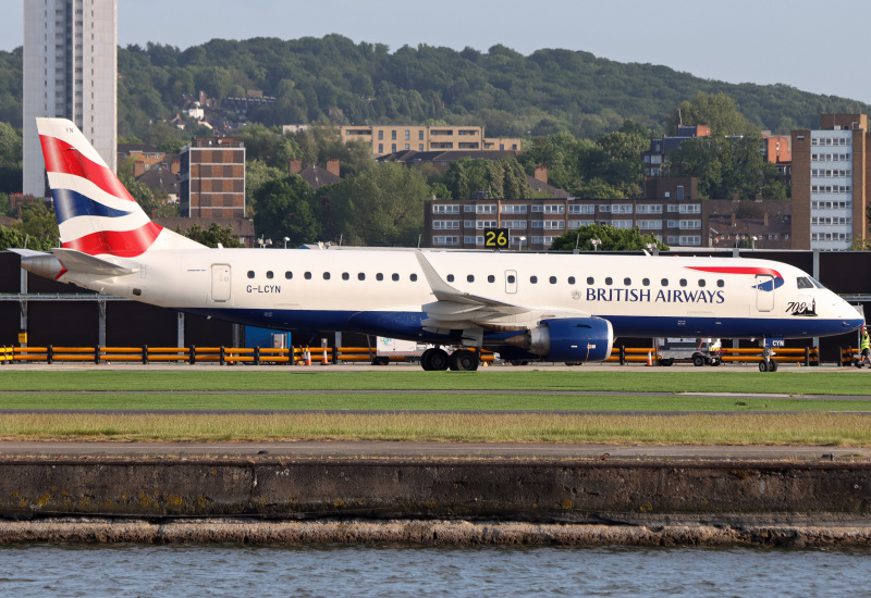 Photo of G-LCYN - BA CityFlyer Embraer E190 at LCY on AeroXplorer Aviation Database