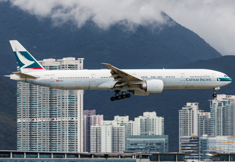 Photo of B-KQZ - Cathay Pacific Boeing 777-300ER at HKG on AeroXplorer Aviation Database