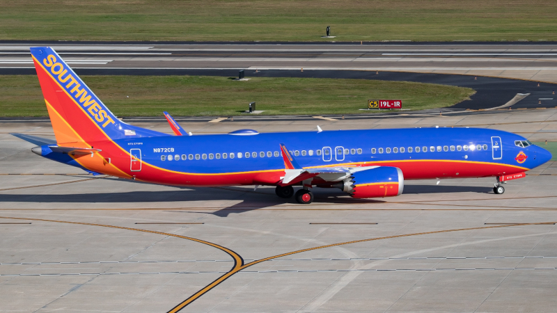 Photo of N872CB - Southwest Airlines Boeing 737 MAX 8 at TPA  on AeroXplorer Aviation Database