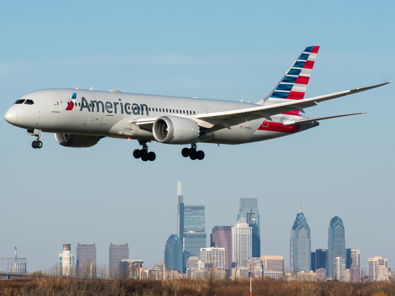 Photo of N818AL - American Airlines Boeing 787-8 at PHL on AeroXplorer Aviation Database