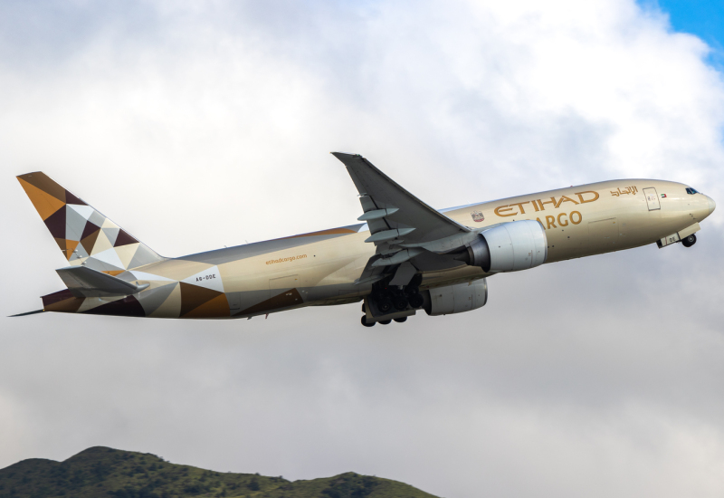 Photo of A6-DDE - Etihad Cargo Boeing 777-F at HKG on AeroXplorer Aviation Database