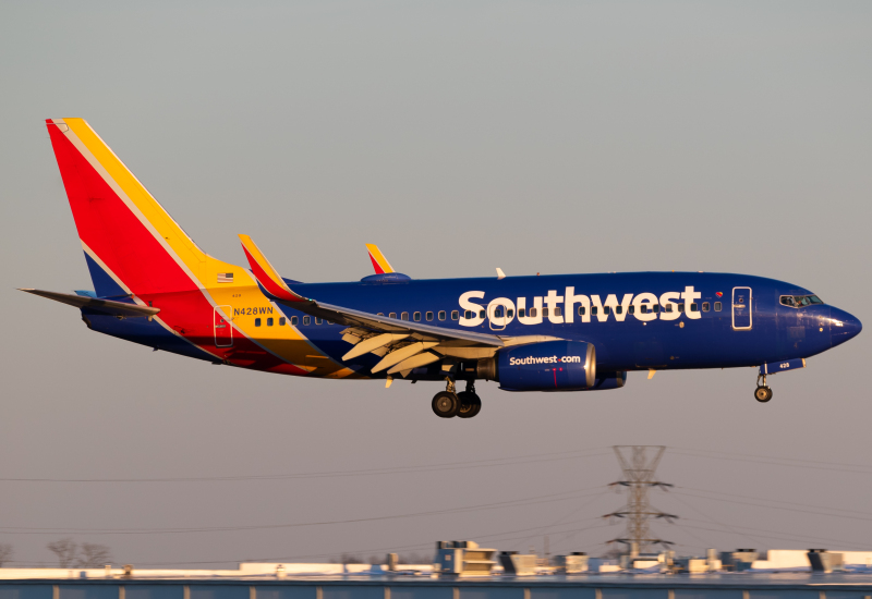 Photo of N428WN - Southwest Airlines Boeing 737-700 at CVG on AeroXplorer Aviation Database