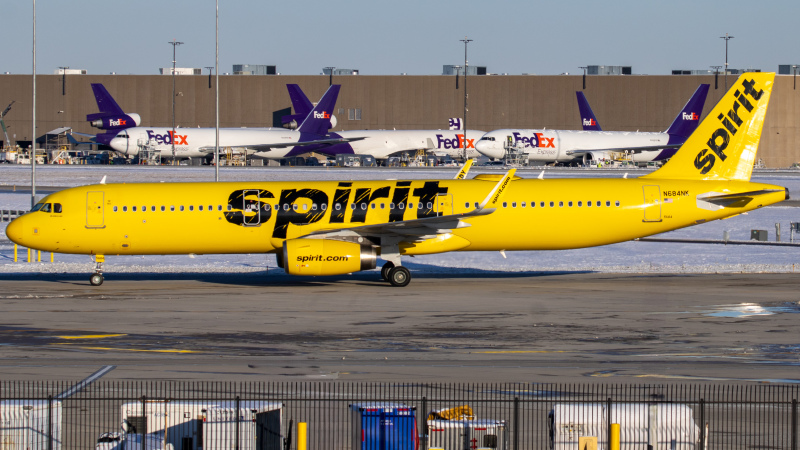 Photo of N684NK - Spirit Airlines Airbus A321-200 at IND on AeroXplorer Aviation Database