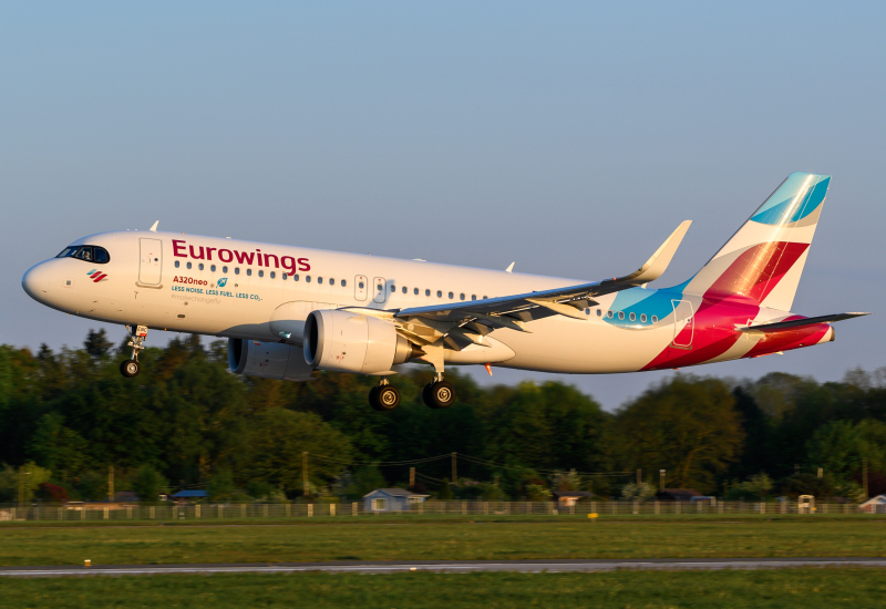 Photo of D-AENC - Eurowings Airbus A320NEO at HAM on AeroXplorer Aviation Database