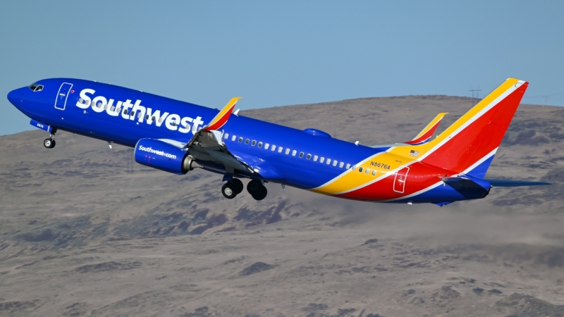 Photo of N8676A - Southwest Airlines Boeing 737-800 at RNO on AeroXplorer Aviation Database