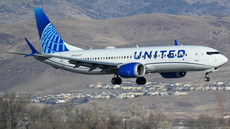 Photo of N27277 - United Airlines Boeing 737 MAX 8 at RNO on AeroXplorer Aviation Database