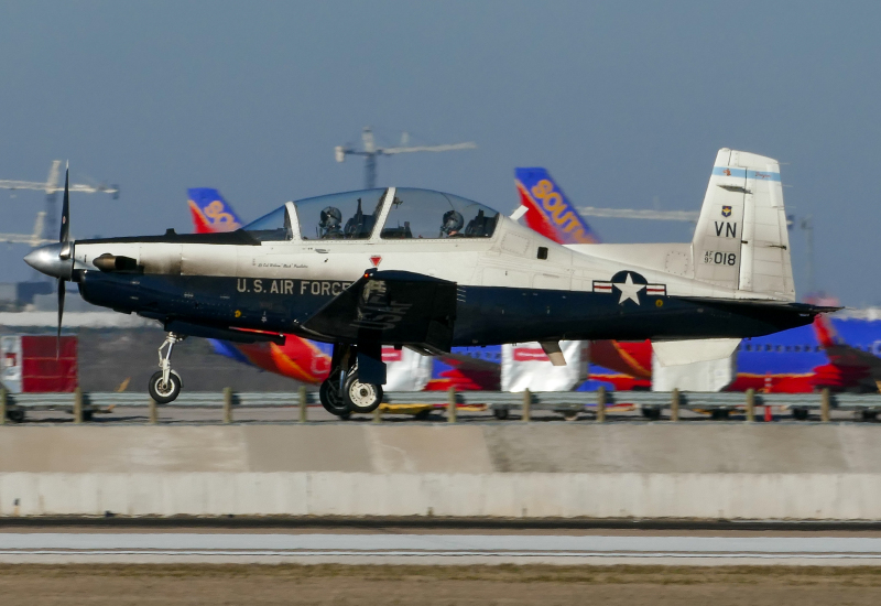 Photo of 97-3018 - US Air Force Beechcraft T-6A  II at AUS on AeroXplorer Aviation Database