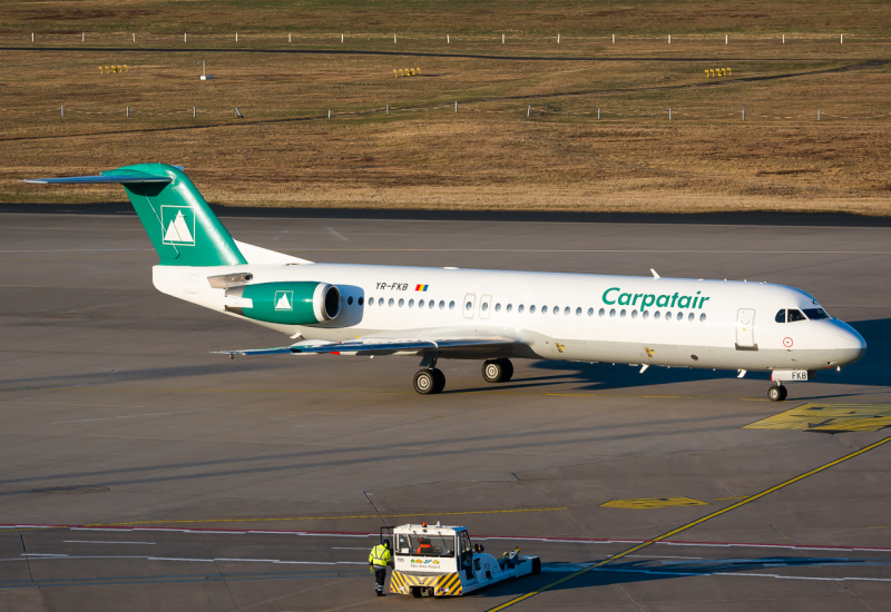 Photo of YR-FKB - Carpatair Fokker F-100 at CGN on AeroXplorer Aviation Database