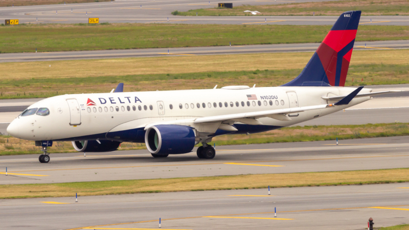 Photo of N102DU - Delta Airlines Airbus A220-100 at JFK on AeroXplorer Aviation Database