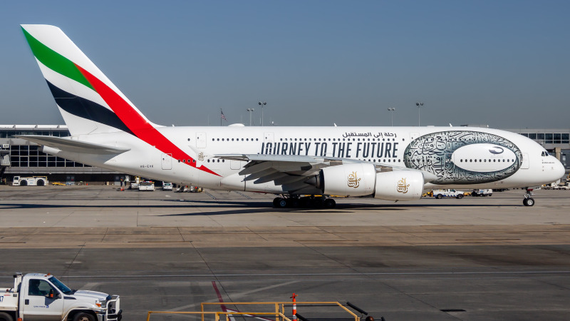 Photo of A6-EVK - Emirates Airbus A380-800 at IAD on AeroXplorer Aviation Database
