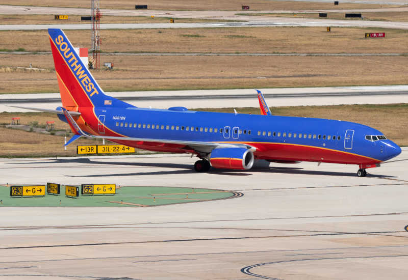 Photo of N8618N - Southwest Airlines Boeing 737-800 at SAT on AeroXplorer Aviation Database