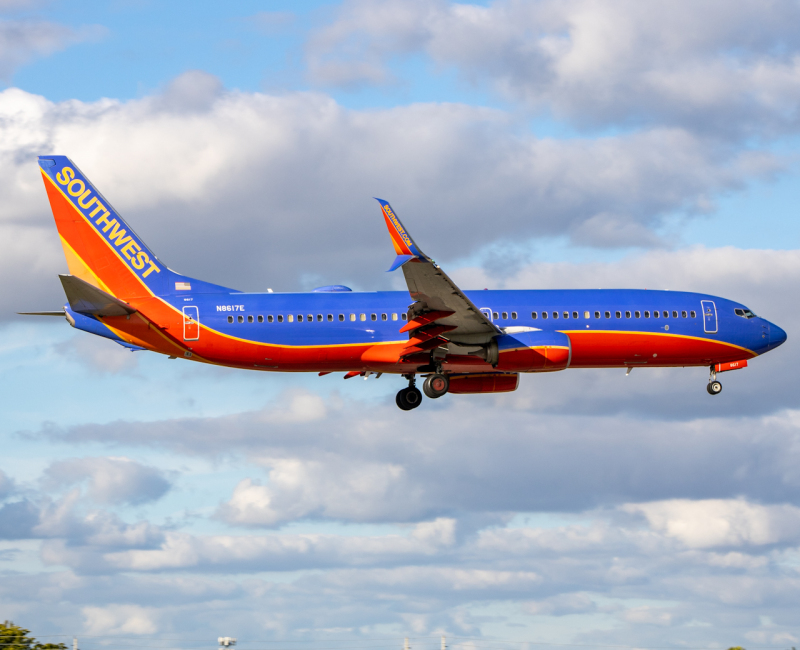 Photo of N8617E - Southwest Airlines Boeing 737-800 at MIA on AeroXplorer Aviation Database