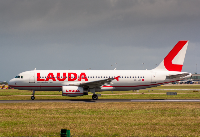 Photo of OE-LOP - Laudamotion Airbus A320 at DUB on AeroXplorer Aviation Database