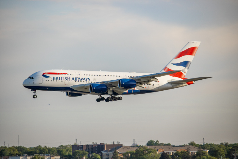 Photo of G-XLEI - British Airways Airbus A380-800 at ORD on AeroXplorer Aviation Database