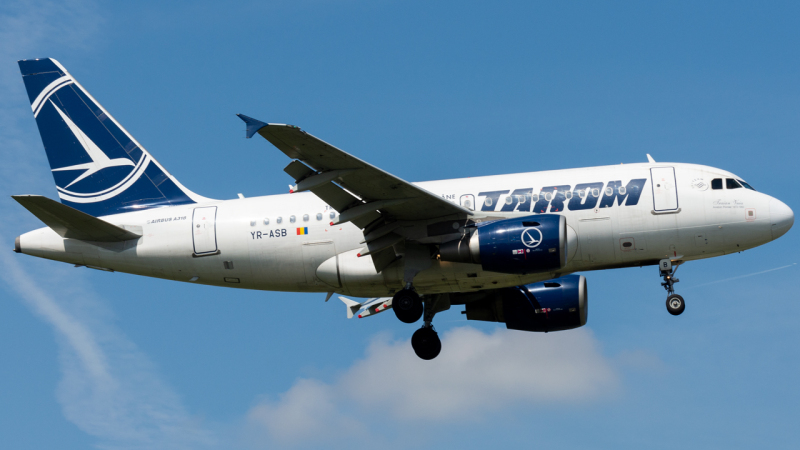 Photo of YR-ASB - TAROM Airbus A318 at LHR on AeroXplorer Aviation Database