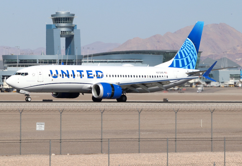 Photo of N37295 - United Airlines Boeing 737 MAX 8 at LAS on AeroXplorer Aviation Database
