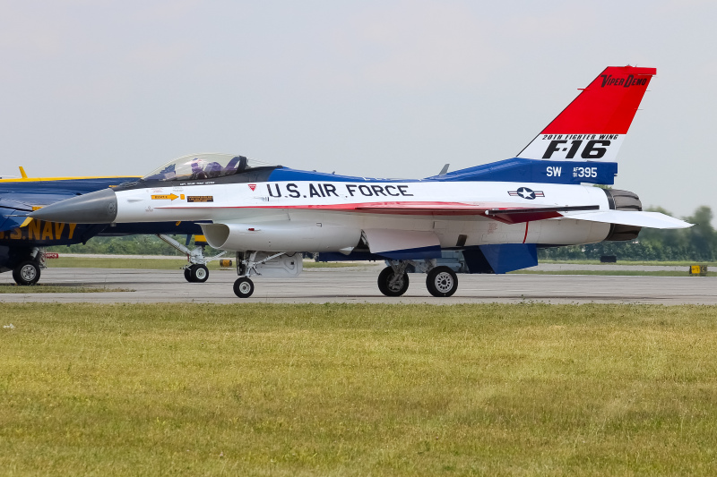 Photo of 91-0395 - USAF - United States Air Force General Dynamics F-16 Fighting Falcon at DAY on AeroXplorer Aviation Database