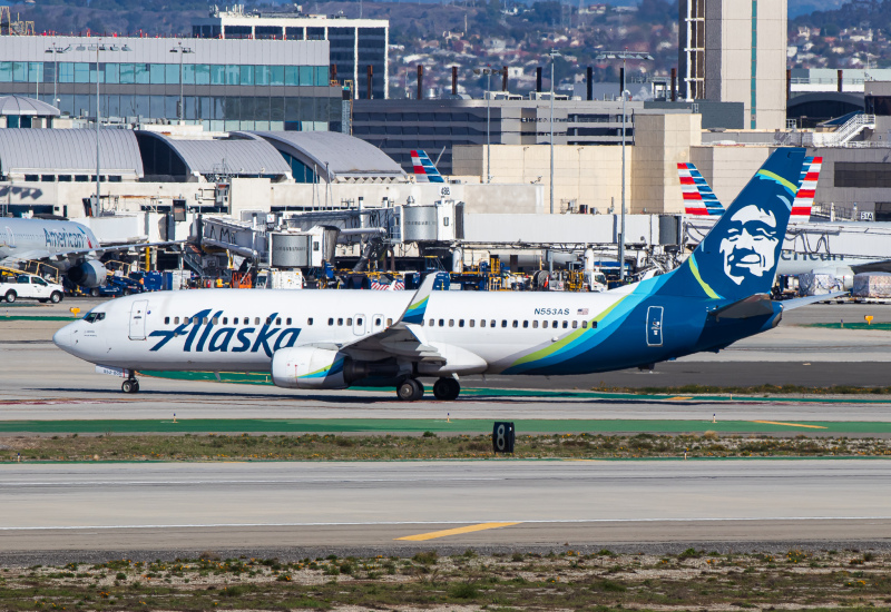 Photo of N553AS - Alaska Airlines Boeing 737-800 at LAX on AeroXplorer Aviation Database