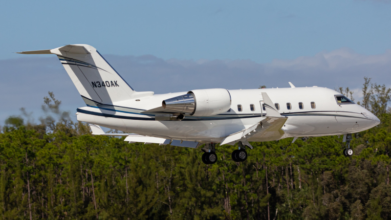 Photo of N340AK - PRIVATE Bombardier Challenger 350  at APF on AeroXplorer Aviation Database