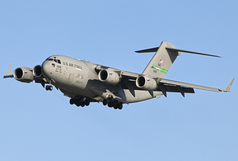 Photo of 02-1108 - USAF - United States Air Force Boeing C-17 Globemaster III at NZY on AeroXplorer Aviation Database