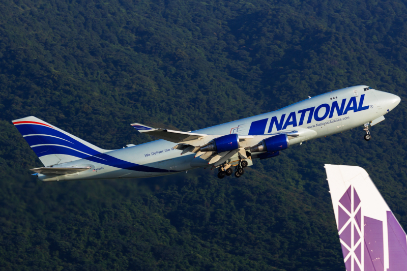 Photo of N537CA - National Airlines Boeing 747-400F at HKG on AeroXplorer Aviation Database