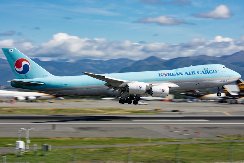 Photo of HL7623 - Korean Air Cargo Boeing 747-8F at ANC on AeroXplorer Aviation Database