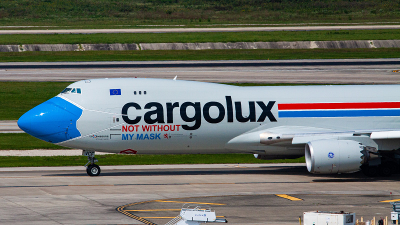 Photo of LX-VCF - Cargolux Boeing 747-8F at IAH on AeroXplorer Aviation Database