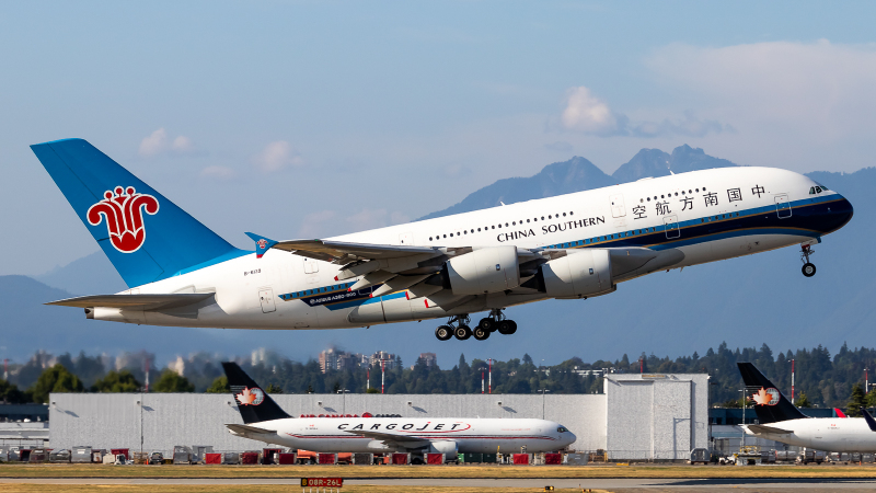 Photo of B-6139 - China Southern Airlines Airbus A380-800 at YVR on AeroXplorer Aviation Database